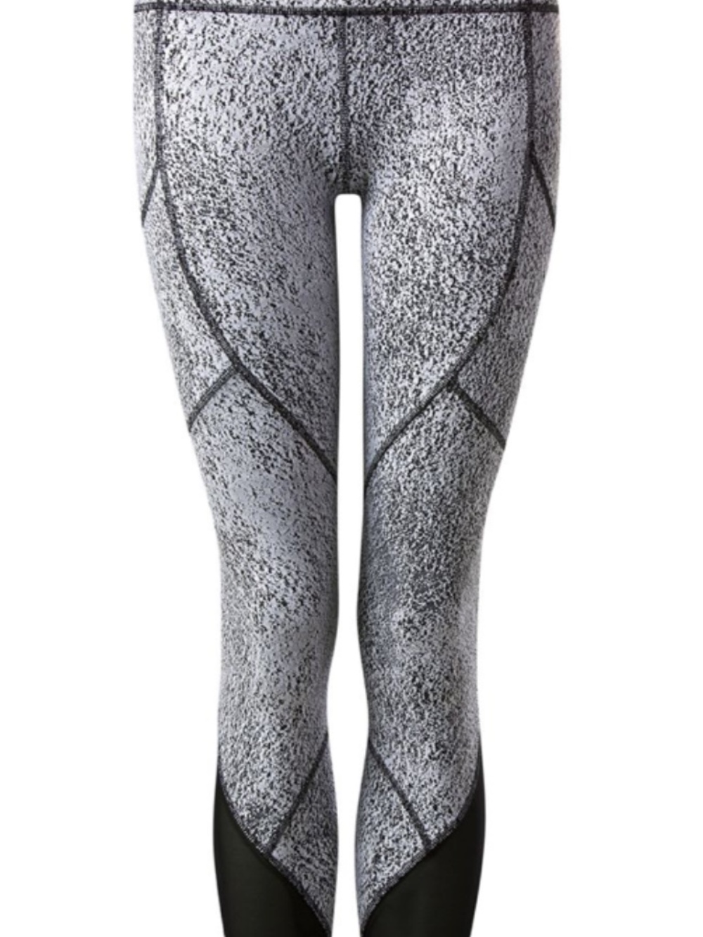 LULULEMON OUTRUN TIGHT Power Luxtreme Spray Jacquard White Black / Black